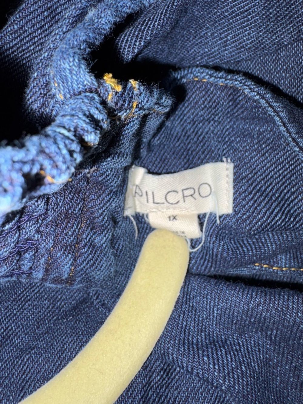 Anthropologie 1X Pilcro Sweetheart Flutter Sleeve Maxi Denim Dress EUC - Picture 7 of 15